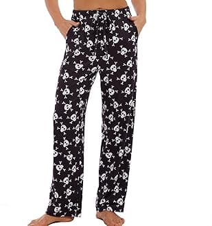 iniber Comfy Pajama Pants for Women Stretch Drawstring Lounge Pants with Pockets Casual Wide Leg Pjs Bottoms