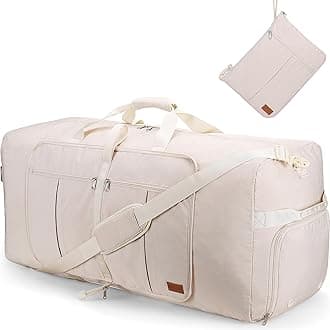 100L Travel Duffle Bag for Men and Women, Urtala 32” Large Duffle Bag for Traveling with Shoe Compartment, Foldable Duffel Bag Water & Tear Resistant (Beige)