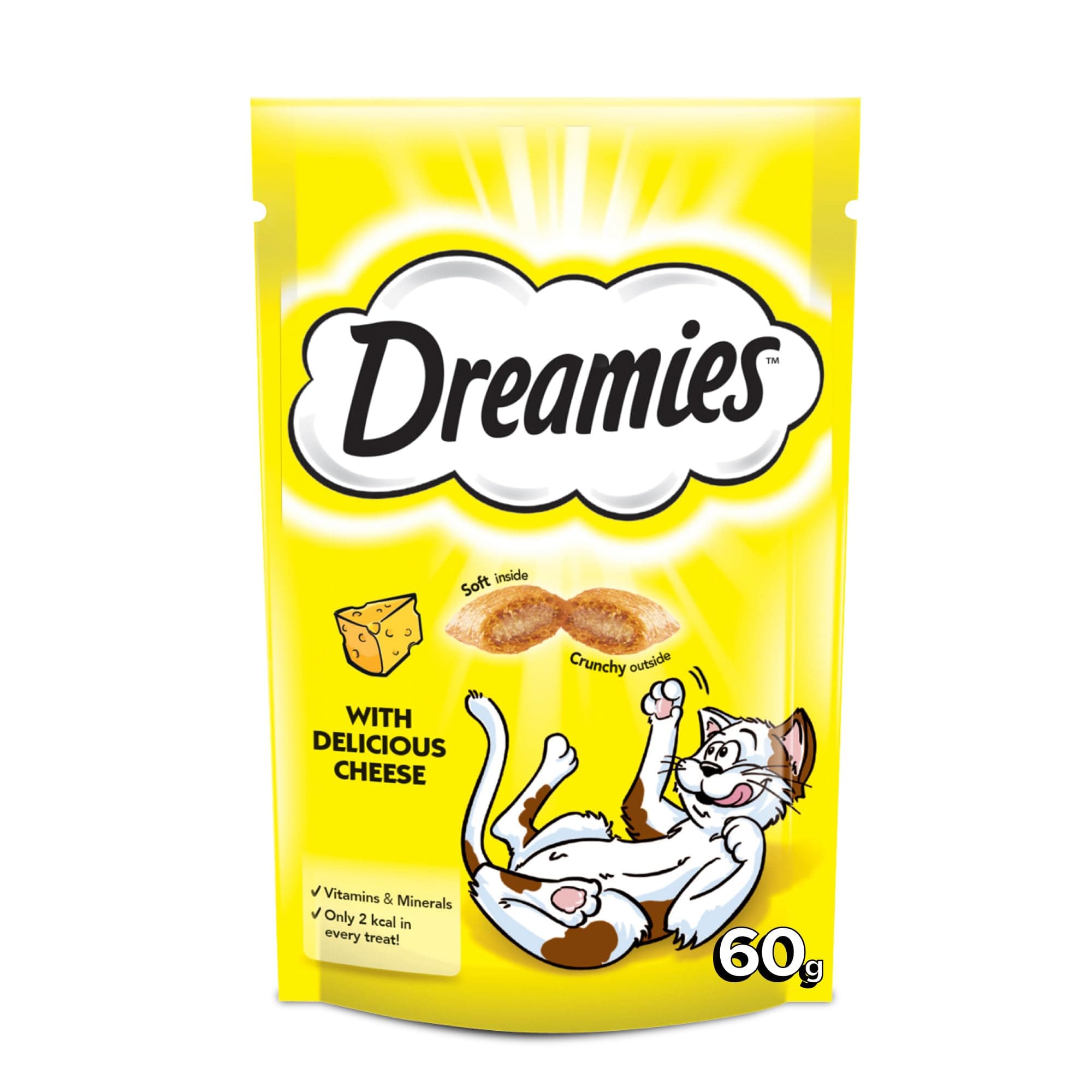 Cat Treats with Delicious Cheese, 60g Cat Treats, Crunchy on the Outside, Soft on the Inside Cheese Cat Treat
