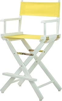 24-Inch, White Frame/Yellow Canvas : Casual Home White Frame Canvas Director Chair, 24", Yellow