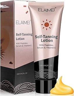 Self Tan Body Cream, Premium Sunbed Tanning Accelerator, Longlasting Moisturizing Sunless Tanning Lotion, Fast Self Tanner for Natural-Looking Tan, 125ml