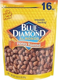 Blue Diamond Almonds Honey Roasted Snack Almonds, Honey Roasted, 1 Pound (Pack of 1)
