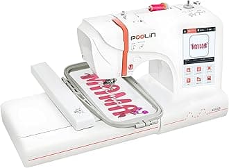 EOC05 Embroidery Machine for Beginners, Large 7" Touchscreen Easy to Use, 4"x9.25" Embroidery Area, WiFi Design Transfer Home DIY Machine for Learning and Personal Projects