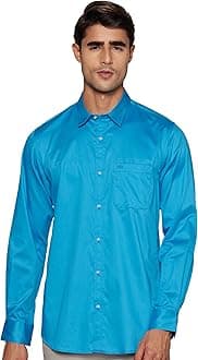 Peter England Men's Cotton Slim Fit Solid Full Sleeve Casual Shirt