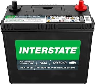 Group S46B24R AGM Car Battery Replacement (MTX-S46B24R) 12V, 410 CCA, 36 Month Warranty, Automotive Battery for Cars