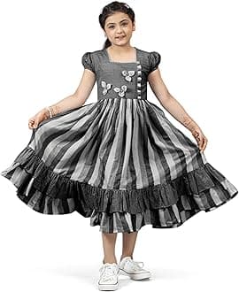 Fashion DreamGirls Stripe Ruffle Hem Dress