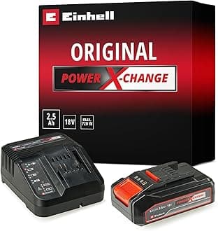 18V 2.5Ah Lithium-Ion Battery and Charger Set, Power X-Change Battery Starter Kit, Universally Compatible With All Einhell PXC Power Tools And Garden Machines, Packaging May Vary