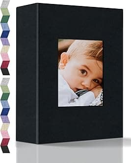 popotop Photo Album 4x6-100 Photos Photo Books with 100 Vertical Pockets,Linen Cover Albums for Family Wedding Anniversary Baby Vacation Pictures
