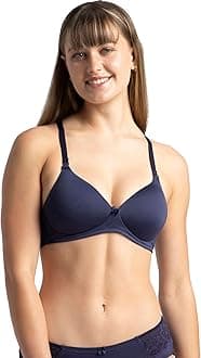 Jockey 1819 Women's Wirefree Padded Microfiber Nylon Elastane Stretch Full Coverage Multiway Styling T-Shirt Bra with Magic Under Cup