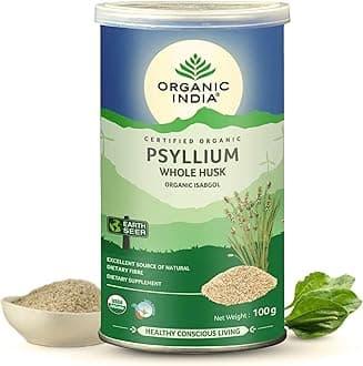 Organic India Whole Husk Psyllium Natural Dietary Fiber, 100 gm