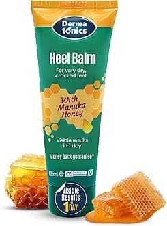 Dermatonics Fast-Acting Manuka Honey Heel Balm | Nourishing Formula for Very Dry and Cracked Heels | Visible Results in Just 1 Day | Suitable for Diabetics | 125 ml