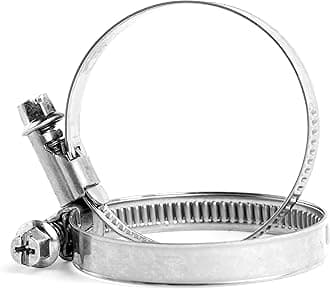 30mm - 45mm W2 - Stainless Steel Jubilee Type Strong Worm Drive Hose Clip Adjustable Hose Clamp Ducting Clamp for Flexible Hose Pipe (Pack of 4) X06AB