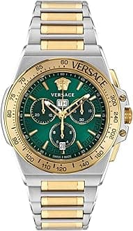 Versace Men Chronograph Swiss Quartz Watch with Stainless Steel Strap VE7H00523