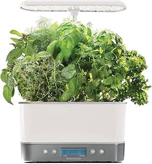 AeroGarden Harvest Elite - Indoor Garden with LED Grow Light, White Stainless