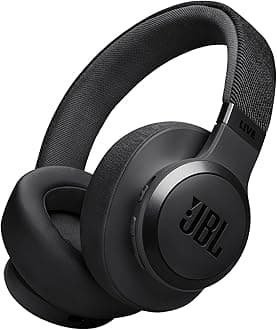 JBL Live 770NC Wireless On-Ear Headphones with Adaptive Noise Cancelling with Smart Ambience, Up to 65 Hours of Playtime, Comfortable Fabric Headband and Carry Pouch