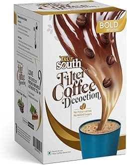 TrueSouth Bold - Ready To Use Filter Coffee Decoction Single Serve Sachets (20ml) - 30 Pieces