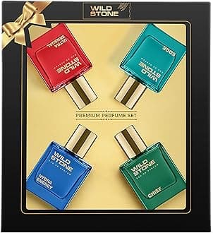 Wild Stone Edge, Forest Spice, Hydra Energy and Ultra Sensual Perfume Combo for Men, Long Lasting Smell | Pack of 4 (30ml each)