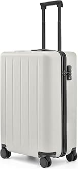 NINETYGO Carry on Luggage, Airline Approved, 22-Inch Hard-Shell Suitcases with Spinner Wheels for Travel, Kids Luggage for Girls, 22 X 14 X 9 Inches (Solid White), Solid White, Small, Carry on
