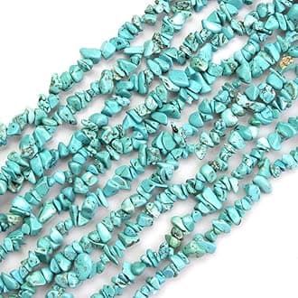 Blue Turquoise Howlite Gemstone Chips 5-8mm Beads for Jewelry Making Stone Beads Bracelets 32 inches