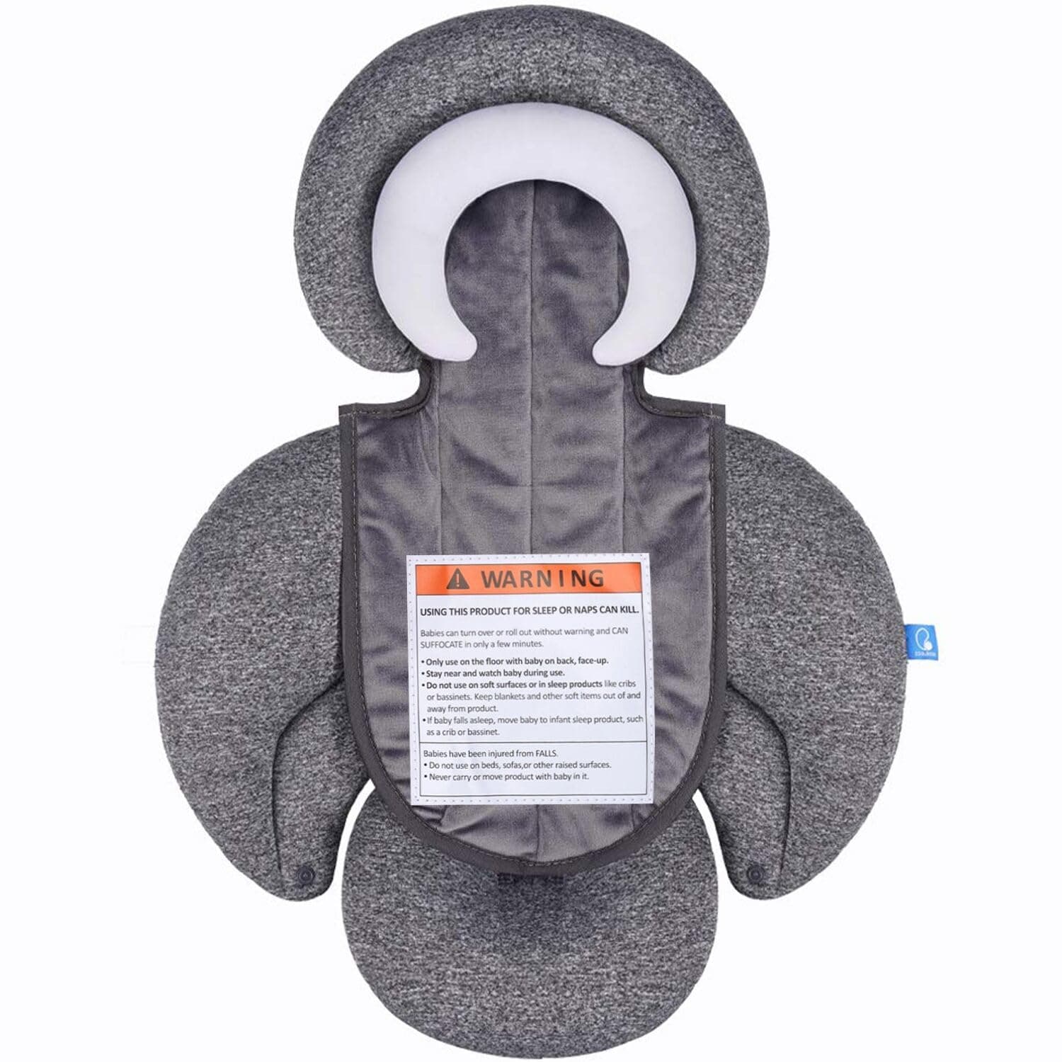 COOLBEBE New 2-in-1 Babybody Cushion for Baby Newborn Infants - Extra Soft Stroller Cushion Pads Car Seat Insert, Perfect for Carseats, Strollers, Swings, Grey