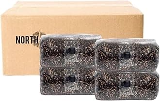 (4-Pack) North Spore 'ShroomTek' + Spore Boostr All-in-One Mushroom Grow Bag | Grow Dung-Loving Mushrooms Like Magic Right in The Bag | Just Add Your Own Spores | Made by Mycologists