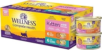 Complete Health Pate Variety Pack Kitten Canned Wet Cat Food, Natural, Protein Rich, Grain Free, Whitefish and Chicken Recipes, 3 oz, Pack of 12 Cans