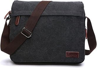 – Men's Messenger Bag, Canvas Shoulder Bags, 13.3" Laptop Bags for Work and School,Cross-Body Bags.