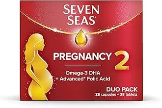 Pregnancy, Pregnancy Vitamins With Omega-3 DHA And Advanced* Folic Acid, Iron, Vitamins B6 And B12, 28 Capsules plus 28 Tablets, 4-Week Supply