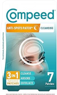 Anti-Spots Cleansing Patch - Cleanse, Absorb and Exfoliate – Hydrocolloid Spots patches, Pimple patches - Ideal for overnight use – For large blemish-prone areas - 7 Patches