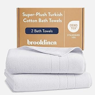 Brooklinen Super-Plush Towels - Set of 2, White, 100% Cotton|Best Luxury Spa Towels