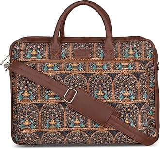 ZOUKPrinted Unisex laptop messenger bag for work