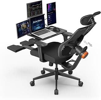 Ergonomic Office Chair, Ergonomic Mesh High Back Desk Chair, Computer Task Chair, with Footrest, Adaptive Lumbar Support