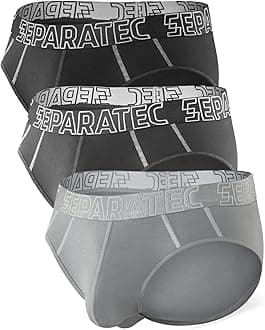 Separatec Men's Underwear Briefs Bamboo Rayon Breathable Tagless Underpants Dual Pouch Stylish Multicolours 3 Pack