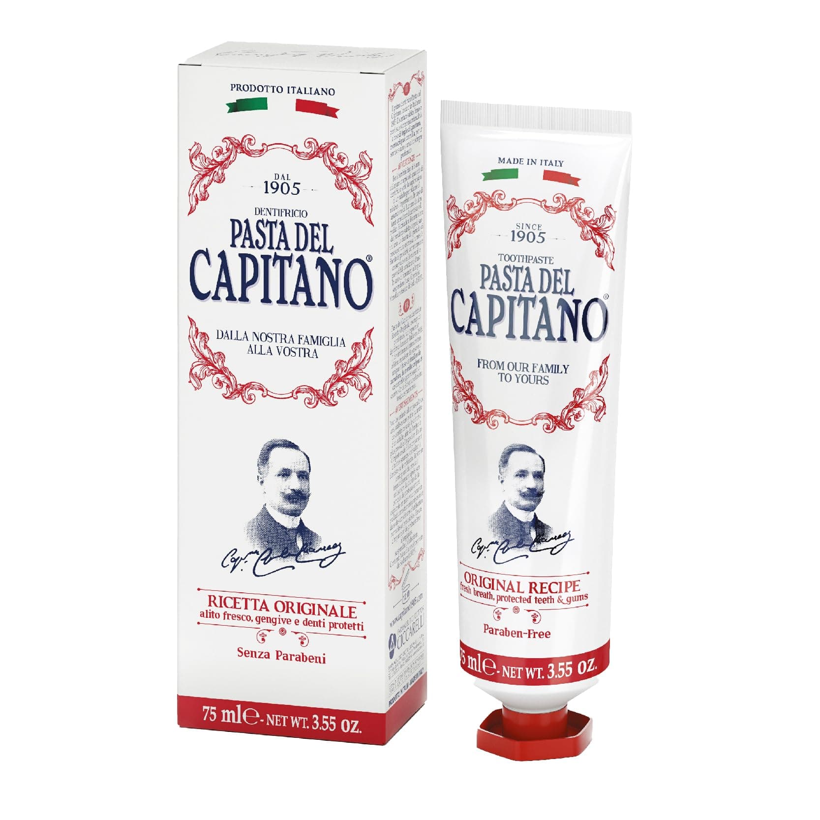 Pasta del Capitano 1905 Original Recipe Toothpaste, 75 ml