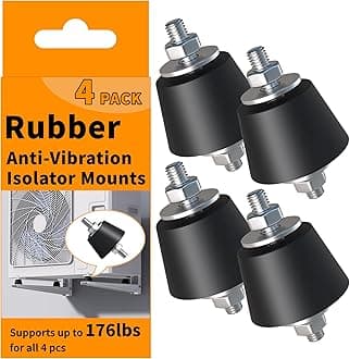 AC Parts Rubber Studs Shock Absorber Anit-Vibration Isolator Mounts for Mini Split Heat/Water Pumps, Air Compressors, Diesel Engines, Harvester, Generator, Gasoline Engines (4Pack) (Small)