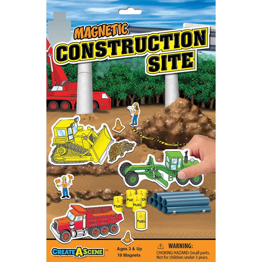 PlayMonsterCreate-A-Scene Magnetic Playset - Construction Site Multi Color, Large