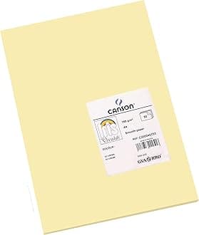 Canson Iris Vivaldi A4 185 GSM Smooth Colour Paper - Cream (Pack of 50 Sheets)