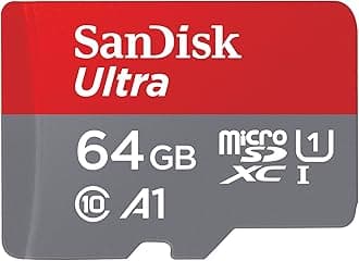 Ultra 64GB microSDXC Memory Card + SD Adapter with A1 App Performance up to 100MB/s, Class 10, U1 - Amazon exclusive packaging