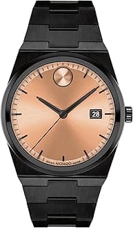 Movado Bold Quest Men's Sport Watch - Swiss Quartz, Stainless Steel Link Bracelet - 5 ATM Water Resistance - Luxury Fashion Timepiece for Him - 40mm