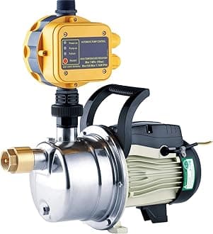 3/4HP water pressure booster pump with Smart Controller for whole house，Self-priming Jet Transfer Pump Pressure Switch Automatic System 110v AC for Lawn Garden Sprinkler Irrigation