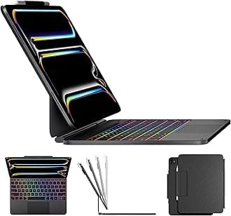 typecase Edge Keyboard Case for iPad Pro 13-inch (M5 2025/M4 2024) – Magic with Multi-Touch Trackpad, 11 Colors Backlight, Pencil Holder, Slim & Lightweight - Carbon Fiber
