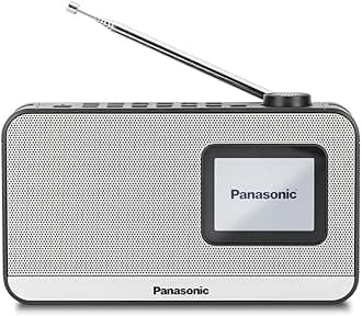 Panasonic RF-D15EG-K Portable DAB+/FM Digital Radio with Bluetooth, 2.4 Inch TFT LCD Display, 3W 5 cm Speaker, Sleep, Alarm Clock Function, Black