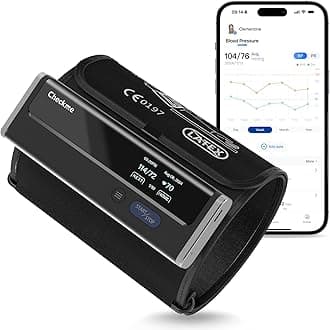 Checkme Blood Pressure Monitor for Home Use, Bluetooth BP Machine on Upper Arm, Accurate Readings in 30 Seconds, App Compatible iOS and Android, Stores Readings