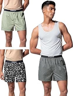 DAMENSCH Men's Cotton Regular All Over Print Boxer Shorts