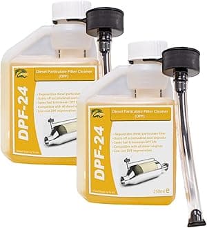 DPF-24 DPF Cleaner, 2x 250ml treats up to 120L, DPF Filter Cleaning Diesel Particulate Filter Cleaner with DPF Cleaner Fluid for Reduced DPF Cleaner Cost Easy To Use Fuel Additive