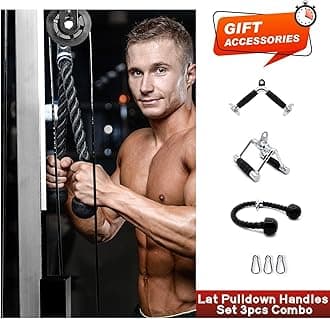 RitFit Squat Rack Power Cage Home Gym Package, Includes 1000LBS Power Rack with LAT Pull Down, Weight Bench, Rubber/Bumper Plates Set with Olympic Barbell (Package 1.6K (Bumper Plate 230LBS))-Grey