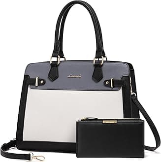 LOVEVOOK Purses and Handbags for Women, Tote Shoulder Bag Satchel Black Purse and PU Leather Top Handle for ladies