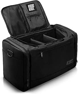 KXKS.(Kicks Kase Premium Sneaker Bag & Travel Duffel Bag - 3 adjustable compartment dividers - For shoes, clothing and gym