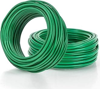 65.6 Feet Soft Plant Ties for Climbing Plants Garden Wire Twist Ties for Tomatoes, Vegetables & Home Organization (2 Rolls, 32.8ft Each, 2.5mm Diameter)