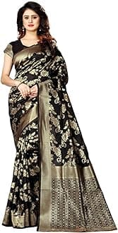 C J Enterprise Women's Banarasi Silk Saree Pure Kanjivaram Silk Saree Soft Wear kanchipuram Pattu Sarees Latest Cotton Sari With Blouse Piece for Wedding design sadi new ladies 2024 (Pari122 Maroon)